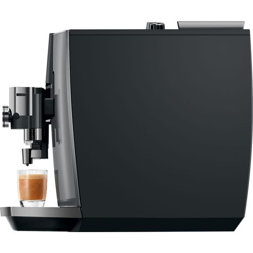 Jura J10 15723 Bean to Cup Coffee Machine - Black / Silver - Side shot