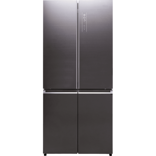 haier htf 508dgs7 fridge freezer titanium glass