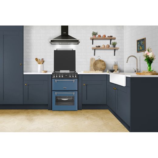 Stoves Richmond DX MRA 60Ei RTY 60cm Electric Cooker with Induction Hob - Twilight Blue - Cooker in kitchen