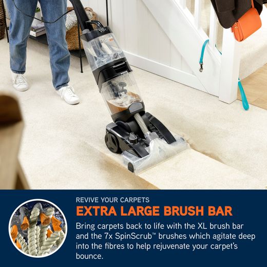 Vax Platinum Power Max ECB1SPV1 Carpet Cleaner - Annotation - Extra large brush shot