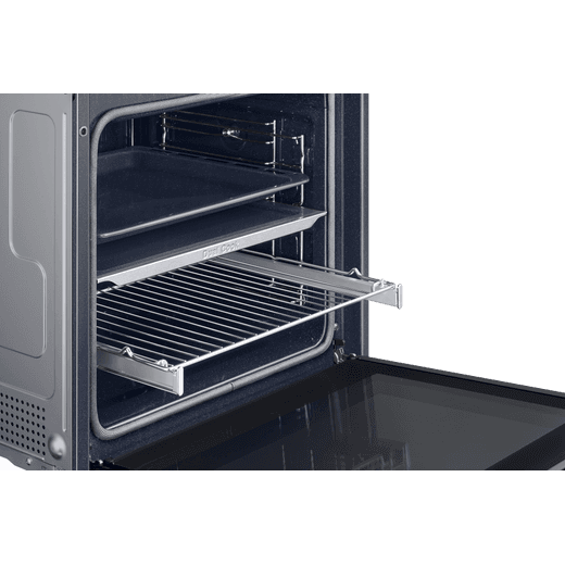 Samsung Series 4 Dual Cook Electric Single Oven - Stainless Steel - Racks closeup
