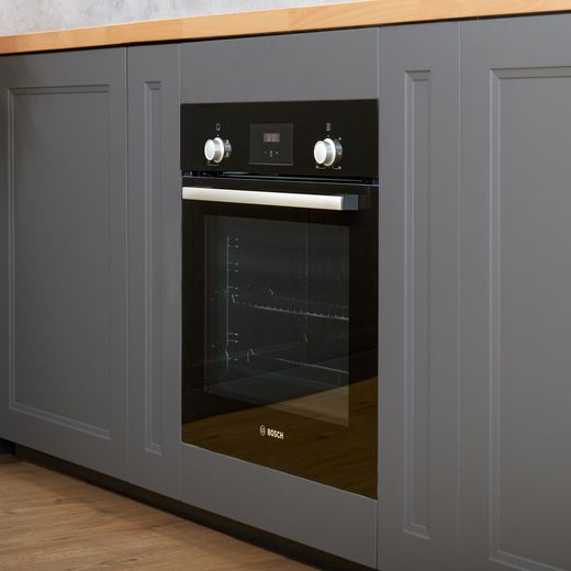Bosch Series 2 Electric Single Oven - Black - Oven under counter in kitchen shot