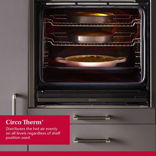 NEFF N90 Slide & Hide® Built In Electric Single Oven - Graphite - Annotation - Circo therm shot