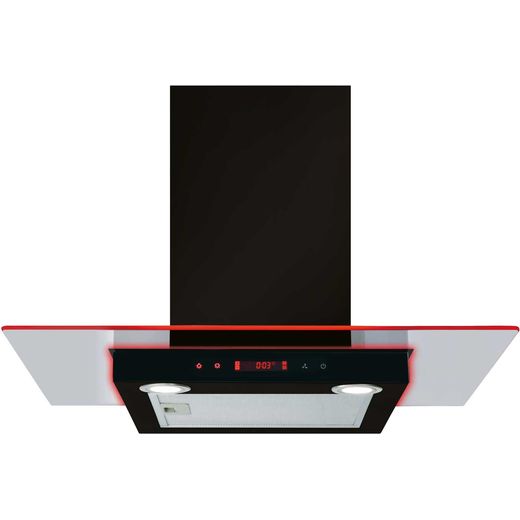 CDA EKN70BL 70 cm Chimney Cooker Hood - Black - D Rated