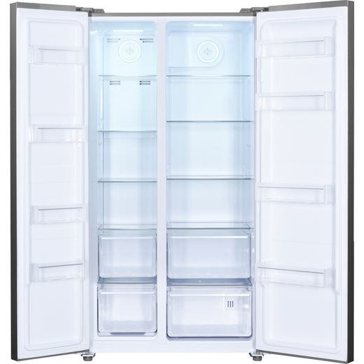 Beko American Fridge Freezer - Brushed Steel - Doors open