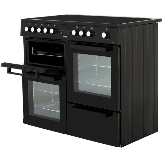 Beko KDVC100K 100cm Electric Range Cooker with Ceramic Hob - Black