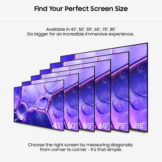 Samsung U8000F 55" 4K Ultra HD Smart TV [2025] - Annotation - Perfect screen size