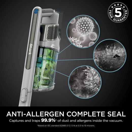 Shark IZ380UKT Cordless Vacuum Cleaner Metallic - Annotation - Anti allergen shot 