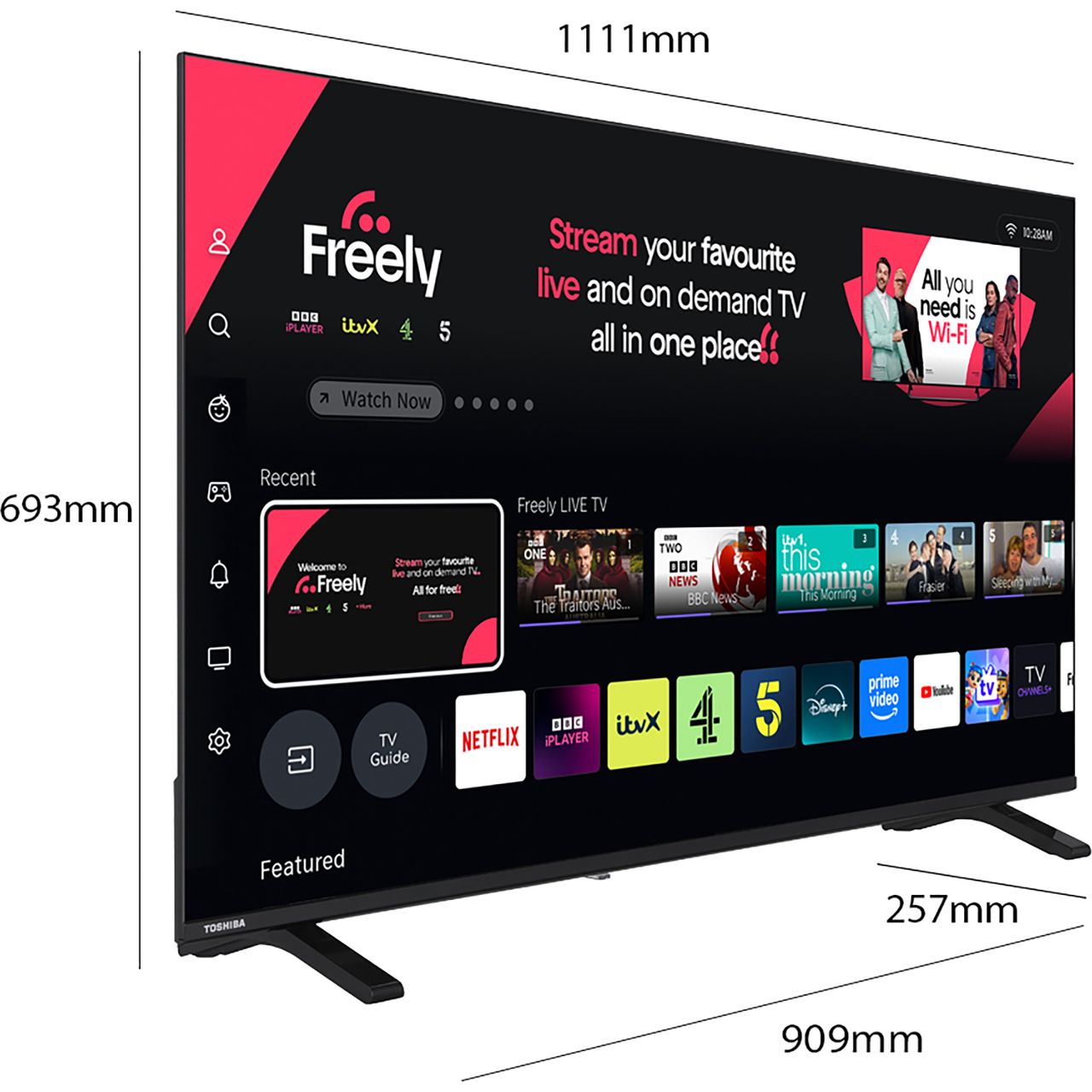 Toshiba 50-inch 4K Ultra HD Smart TV | UV1563DB | ao.com