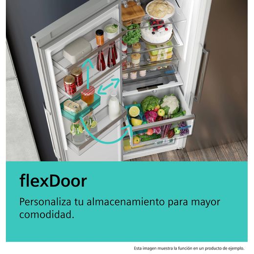 Siemens IQ-500 KS36NAXCG Integrated Upright 186cm Fridge - Black - Annotation - flexDoor
