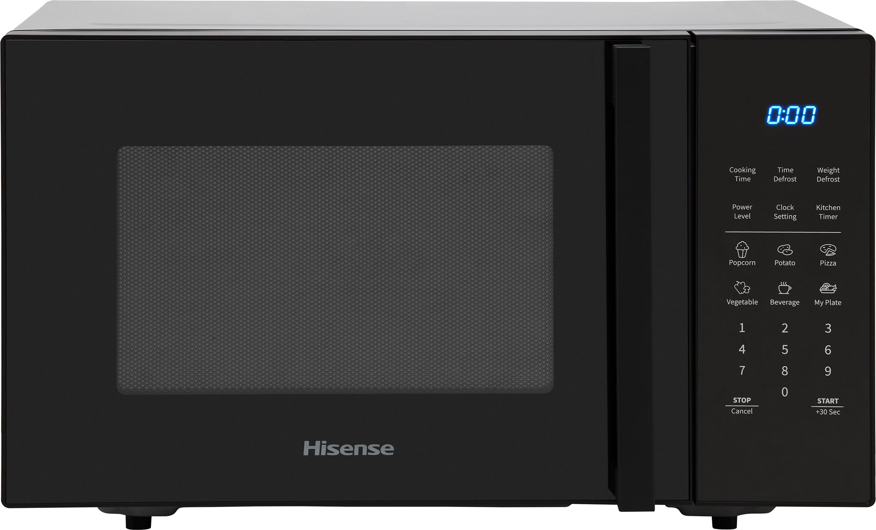 Hisense H25MOBS7HUK Freestanding 29cm Tall Compact Microwave - Black, Black