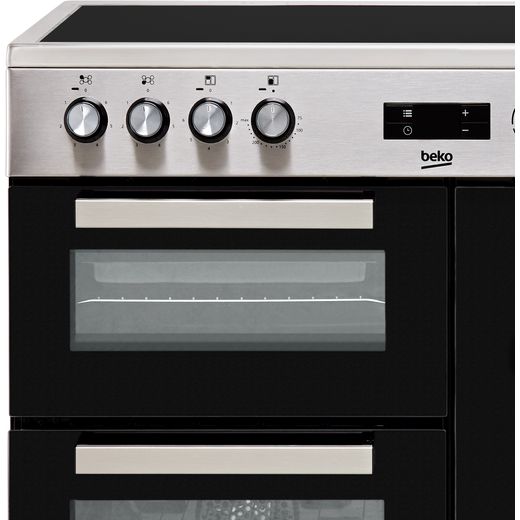 Beko KDVC90X 90cm Electric Range Cooker with Ceramic Hob - Stainless Steel