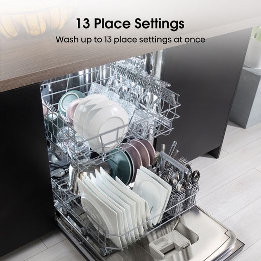 Hisense Standard Dishwasher - White - Annotation - 13 place settings