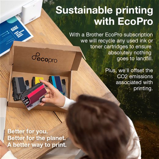 Brother MFC-J5340DWE Inkjet Printer - White - Annotation - Sustainable printing shot