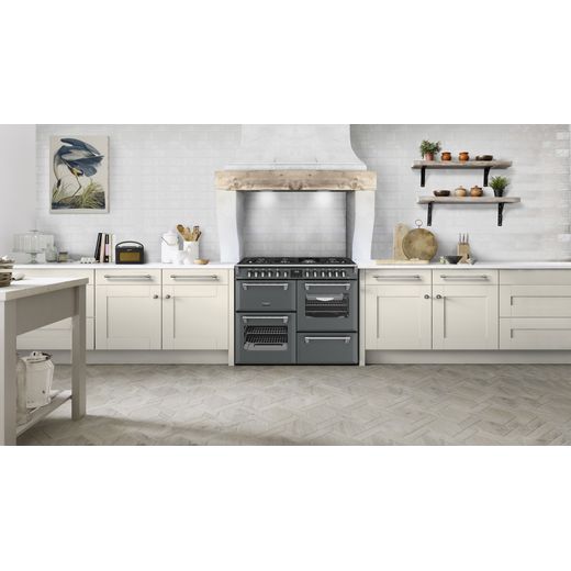 Stoves Richmond 110cm Dual Fuel Range Cooker - Anthracite - Cooker in kitchen shot