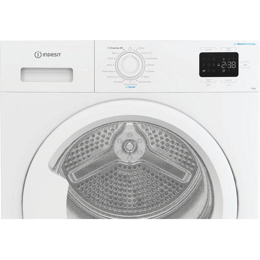 Indesit C YSD 82D WW UK 8Kg Heat Pump Tumble Dryer - White - Control panel