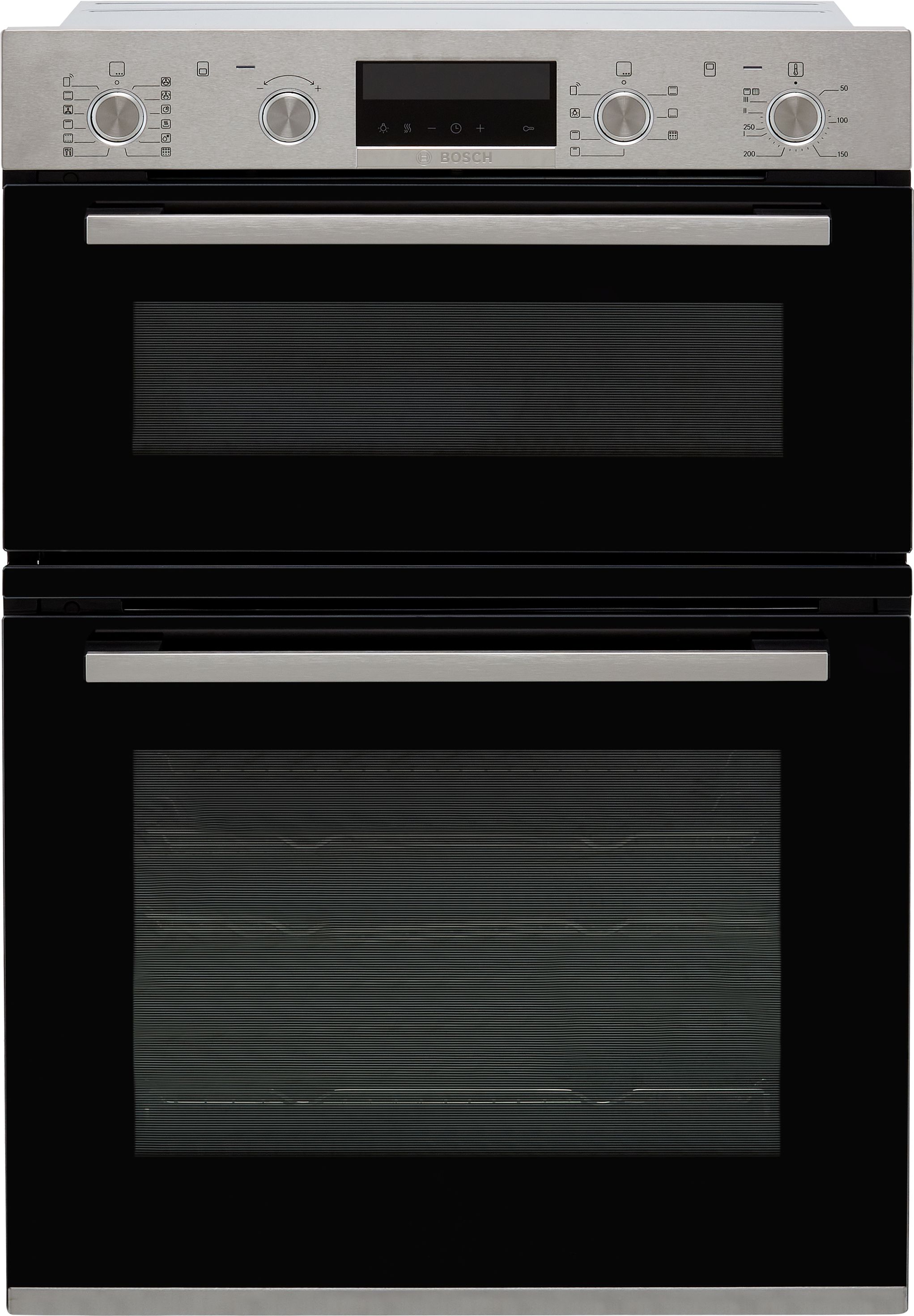 Bosch Series 6 MBA5785S6B Built In WiFi Connected Electric Double Oven with Pyrolytic Cleaning - Stainless Steel - A/B Rated, Stainless Steel