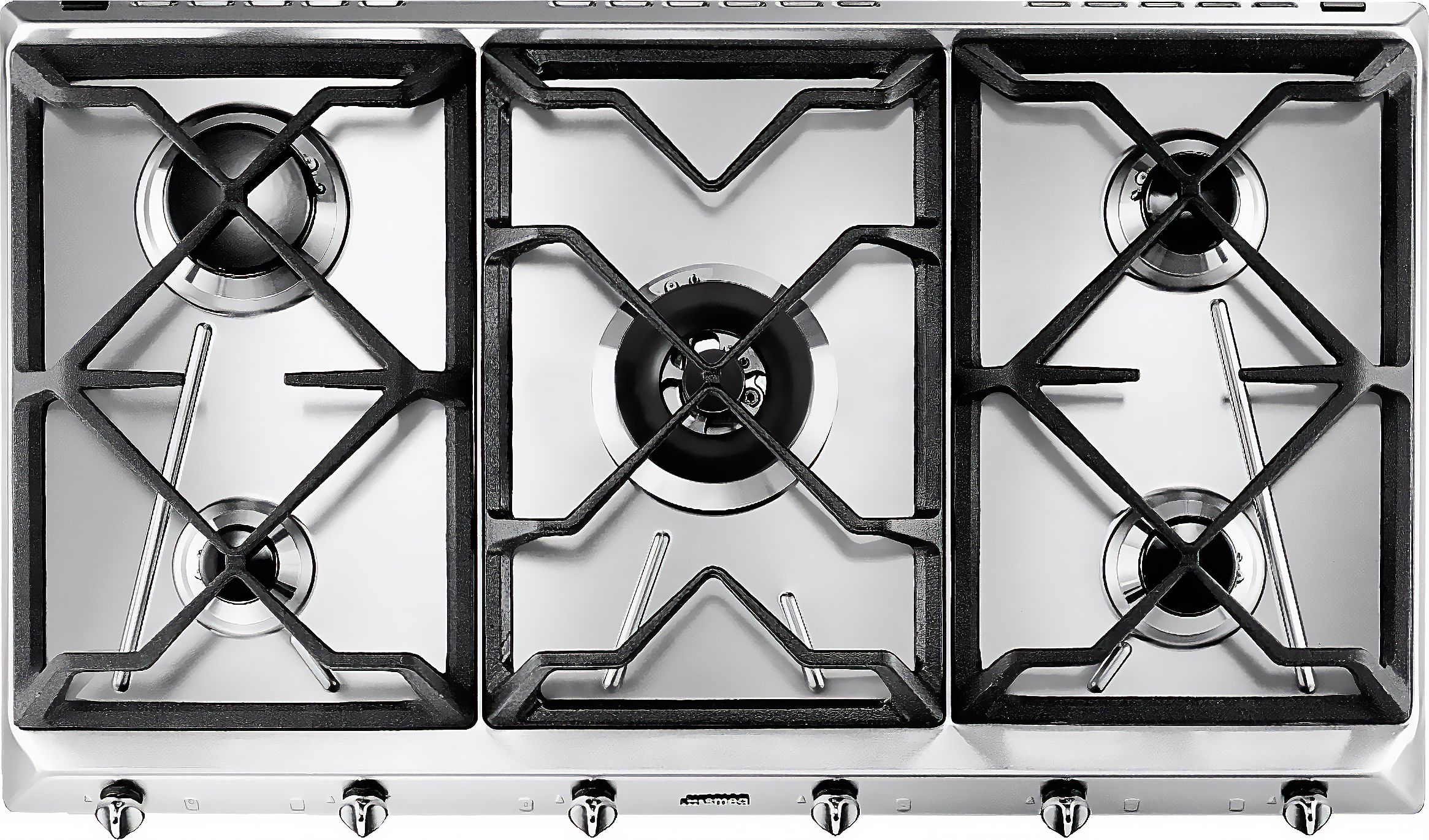 Smeg 5 Burner Gas Hob - Stainless Steel - 88cm