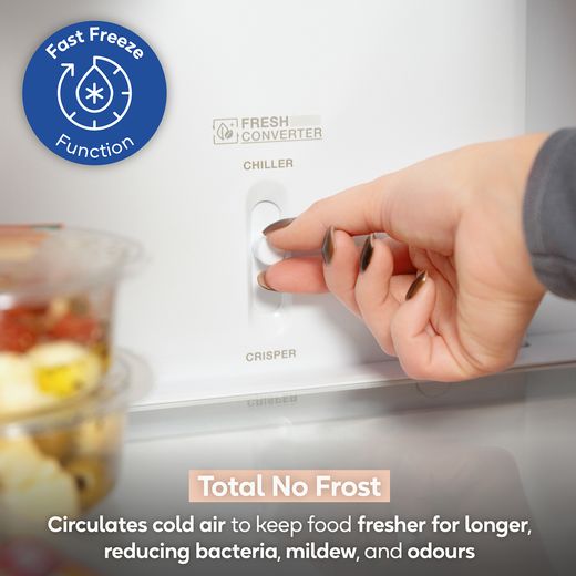 Russell Hobbs RH184FF602C1DI 184cm 60/40 Fridge Freezer - Dark Inox - Annotation - Fast freeze shot
