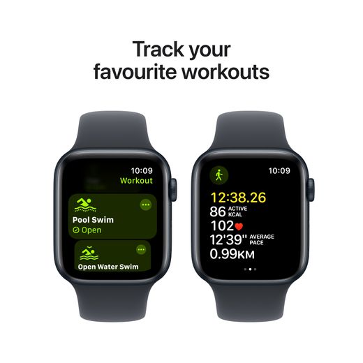 Apple Watch SE GPS 44mm Midnight Aluminium Case with
