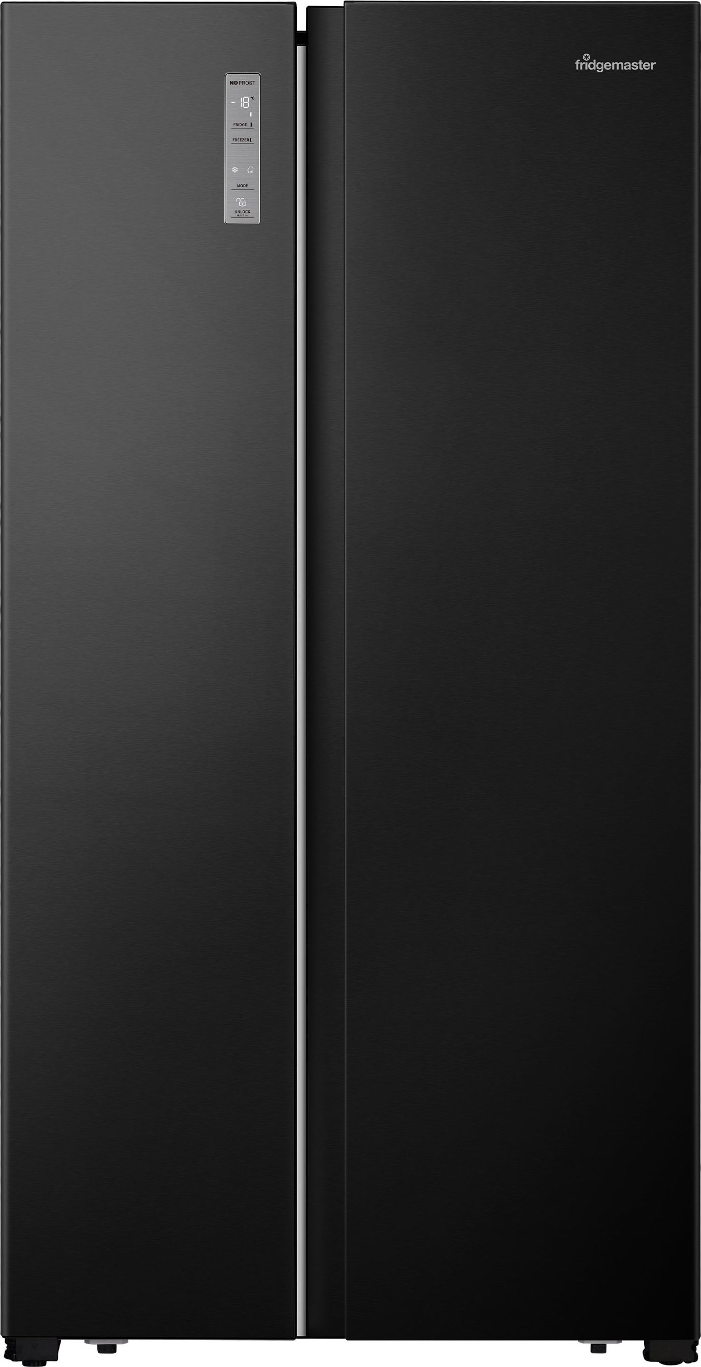 Fridgemaster Black American Fridge Freezer - Total No Frost - 519L Capacity