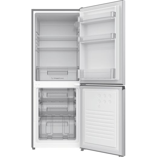 Indesit INKS 1201 S4UK 148cm Small Fridge Freezer - Silver - front with door open shot