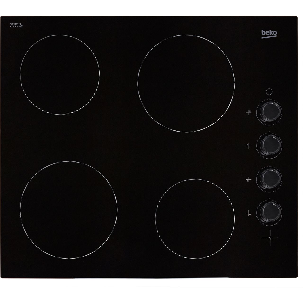 beko hic64102 58 cm electric ceramic hob black