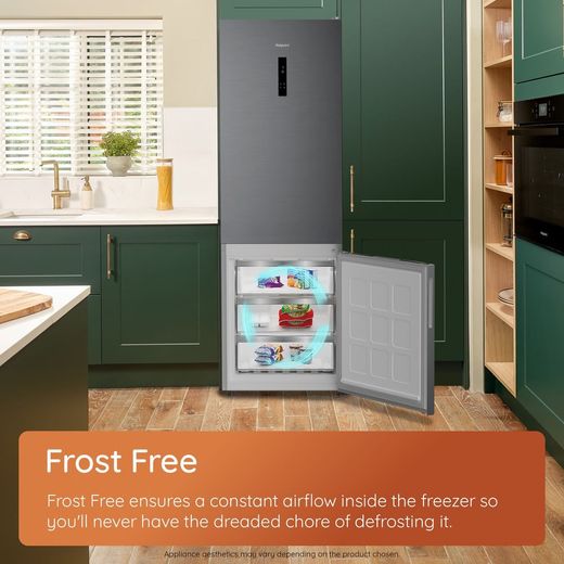 Hotpoint HPMLF 6442 W4UK 186cm Fridge - White - annotation - frost free shot