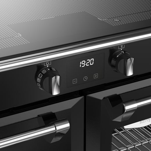 Stoves Richmond Deluxe 110Ei ZLS 110cm Electric Range Cooker with Induction Hob - Black - Control panel shot 