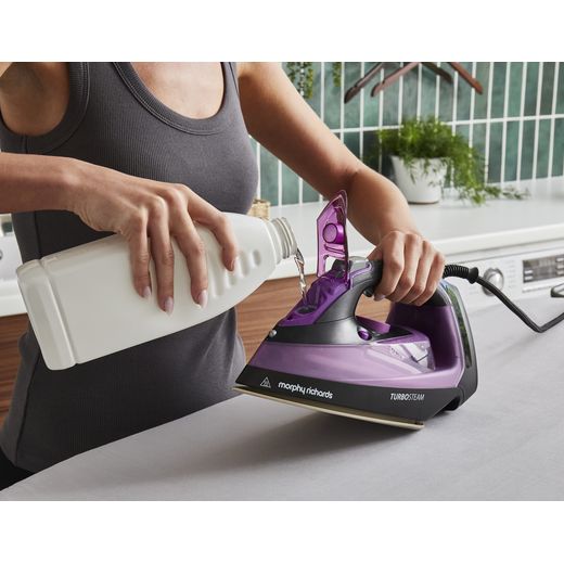 Morphy Richards Turbosteam 303140 2800 Watt Iron -Purple / Black - Putting water in iron