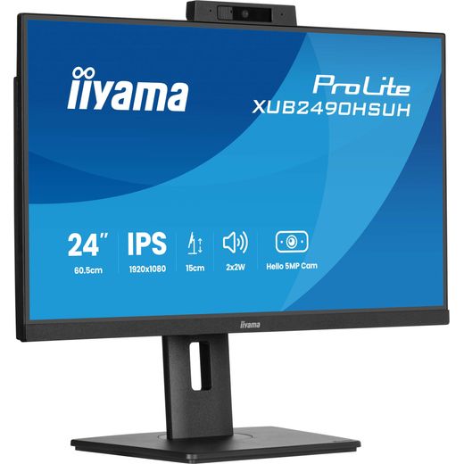 iiyama ProLite XUB2492HSU-B6 23.8" Full HD 100Hz Monitor - Black - Right perspective shot