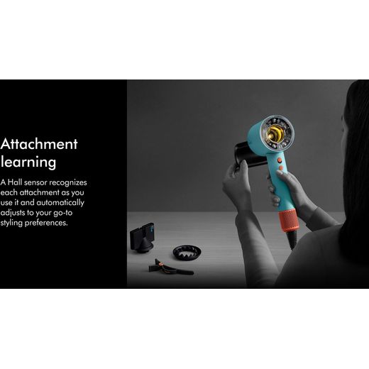 Dyson Supersonic Nural™ Hair Dryer - Red Velvet - Annotation - attachment learning shot