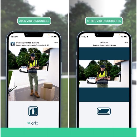 Arlo Essential2 2k Video Doorbell - Annotation - Video range shot