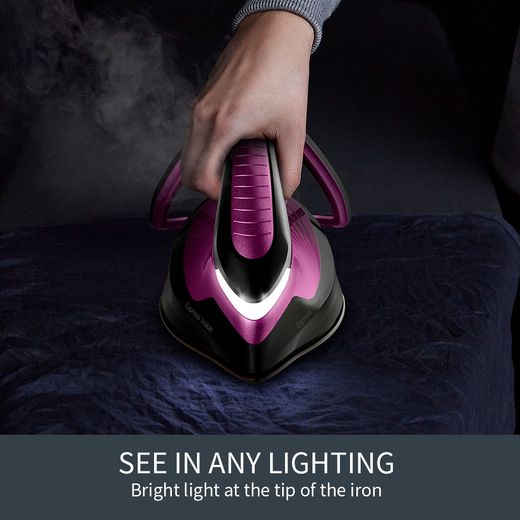 Tefal Express Vision Steam Generator Iron - Purple / Black - Annotation - LED light shot