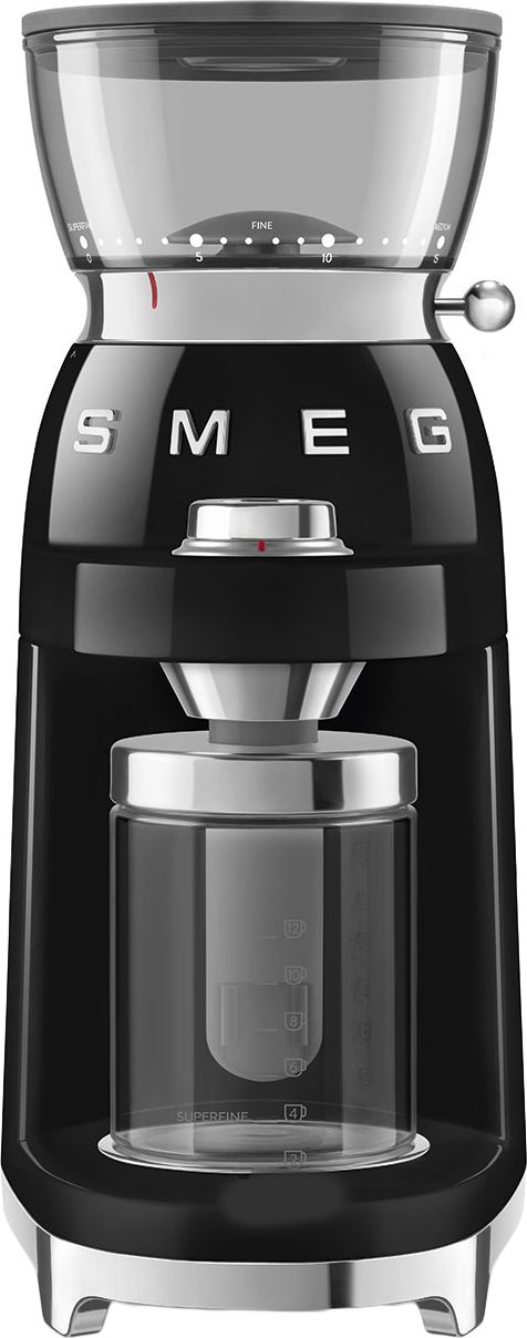 Image of Smeg 50's Style CGF03BLUK Coffee Grinder - Black, Black