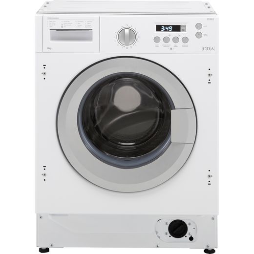 CDA CI381 Integrated 8Kg Washing Machine with 1400 rpm - White - B Rated