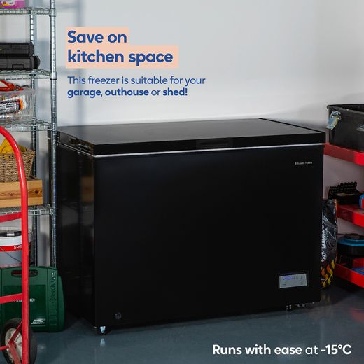 Russell Hobbs Chest Freezer - Black - Annotation - Save on kitchen space