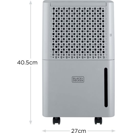 Black + Decker Dehumidifier - Grey - Annotation - Dimension shot