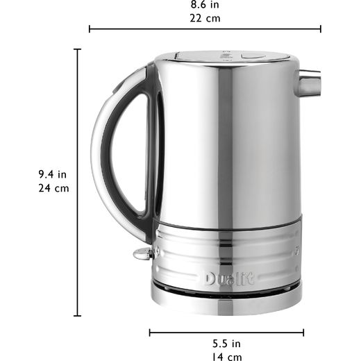 Dualit Architect 72926 Kettle - Stainless Steel / Grey - Dimensions