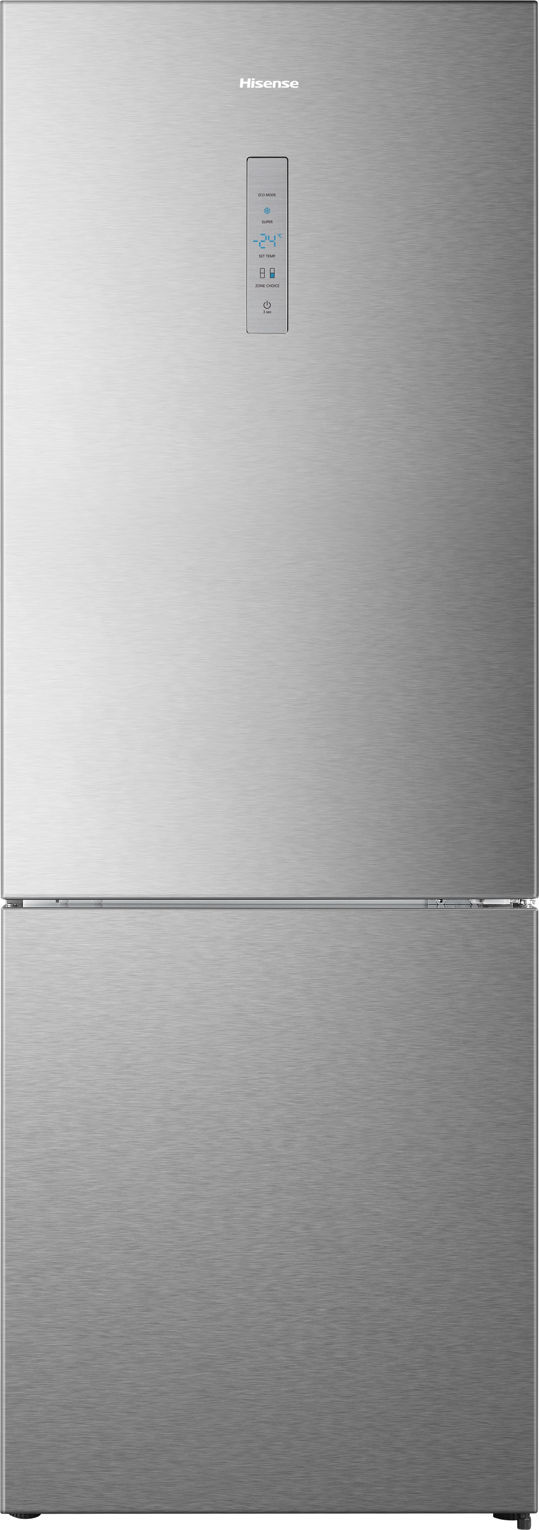 Hisense RB645N4BIE 60/40 Frost Free Fridge Freezer - Stainless Steel - E Rated, Stainless Steel