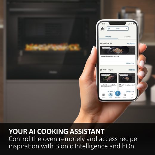 Haier ID Series 2 Built In Electric Single Oven - Black - Annotation - Hon app shot