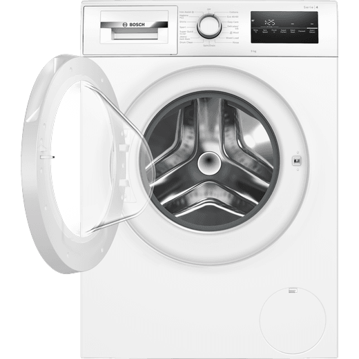 Bosch Series 4 WAN28255GB 9kg Washing Machine with 1351 rpm - White - front with door open shot