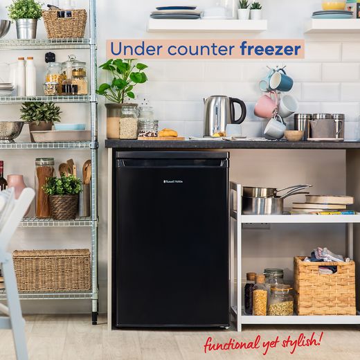 Russell Hobbs Under Counter Freezer - Black - Annotation - Undercounter freezer shot