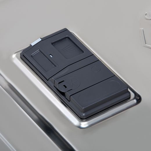 Hotpoint Hydroforce Fully Integrated Standard Dishwasher - Black with Fixed Door Fixing Kit - Tablet tray closed