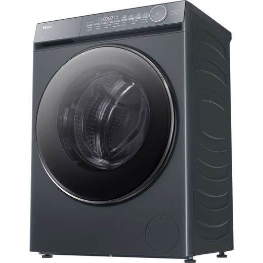 Haier X Series 7 HW120-B14367GUUK 12kg Washing Machine with 1400 rpm - Graphite - Left perspective shot