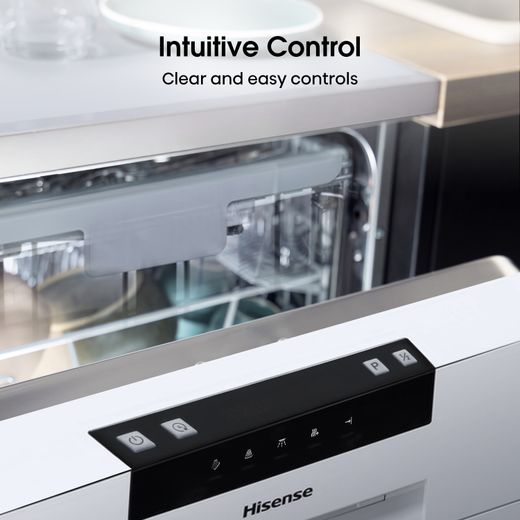 Hisense Slimline Dishwasher - White - Annotation - Intuitive control