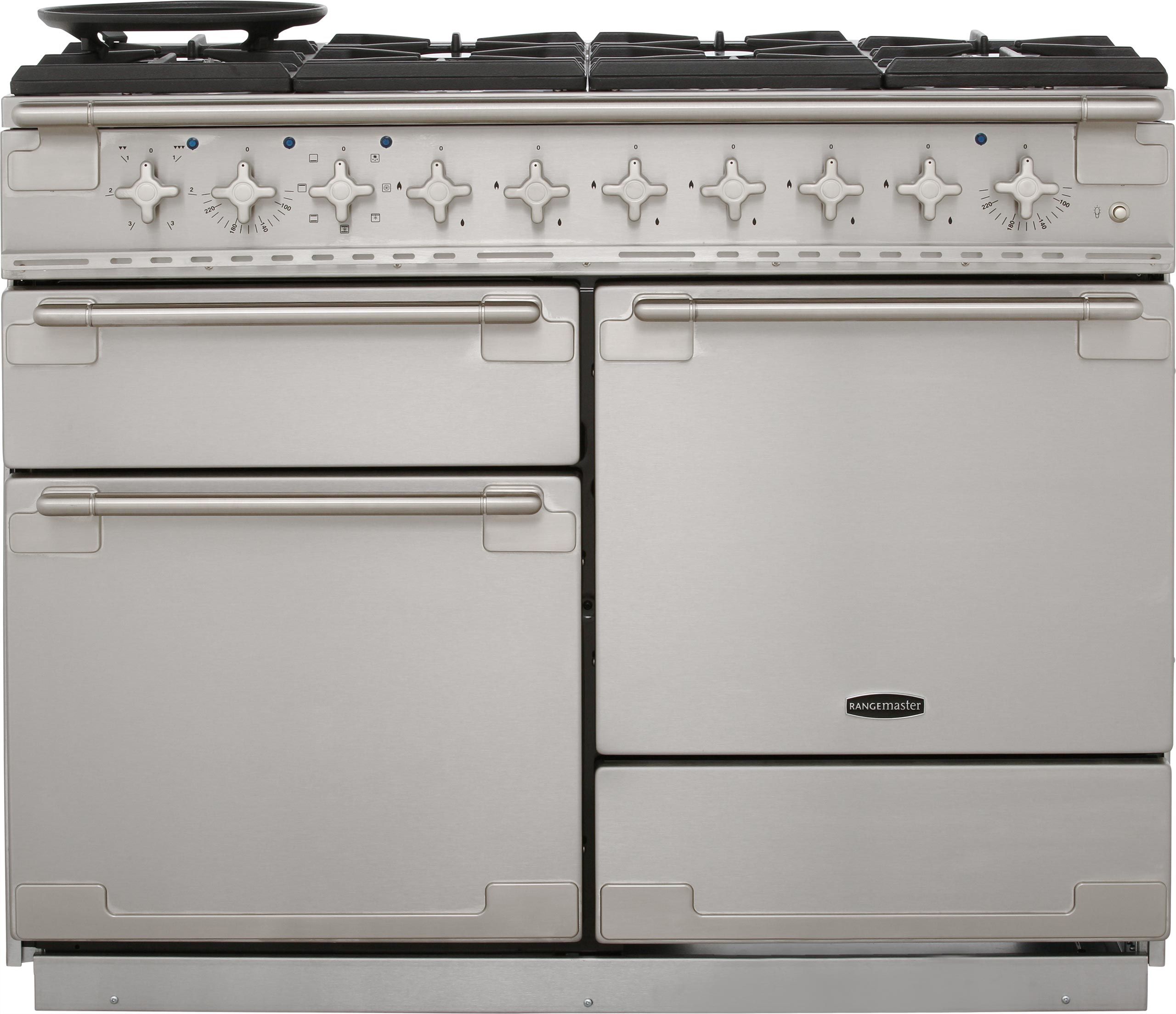 Rangemaster Elise ELS110DFFSS 110cm Dual Fuel Range Cooker - Stainless Steel - A/A Rated, Stainless Steel