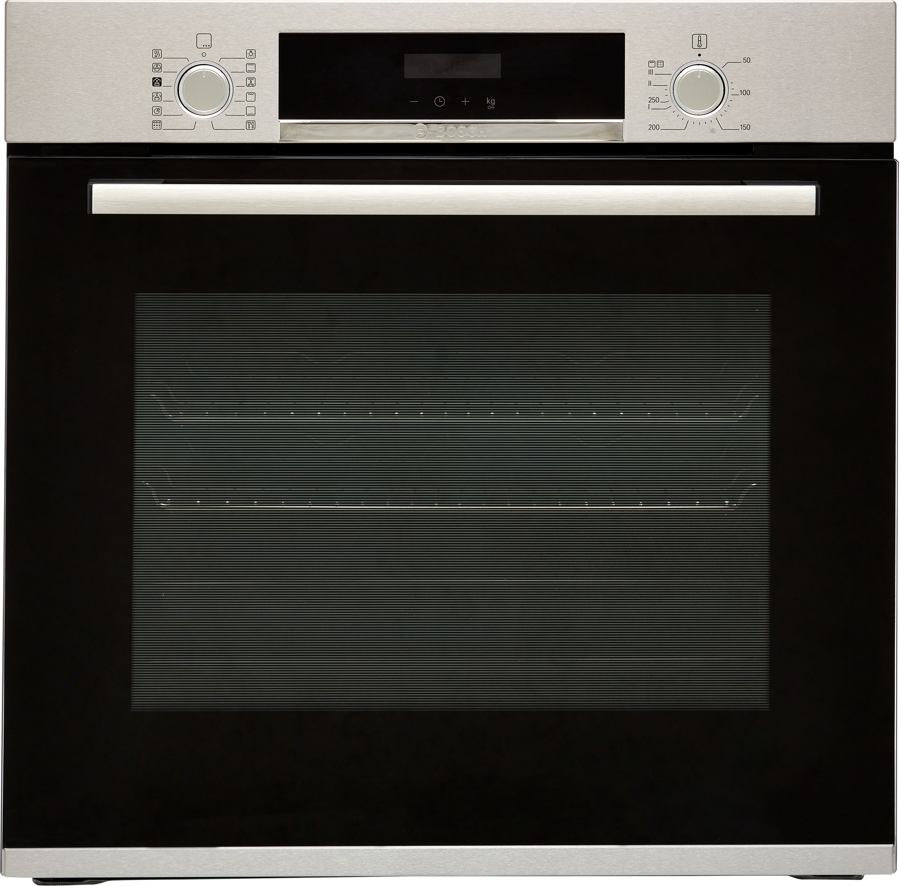 Bosch Series 4 HRS574BS0B Built In Electric Single Oven with Pyrolytic Cleaning - Brushed Steel - A Rated, Stainless Steel