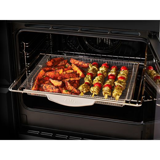 Belling FARMHOUSE 100DF Dual Fuel Range Cooker - Anthracite - Cooked food on air-fry backet