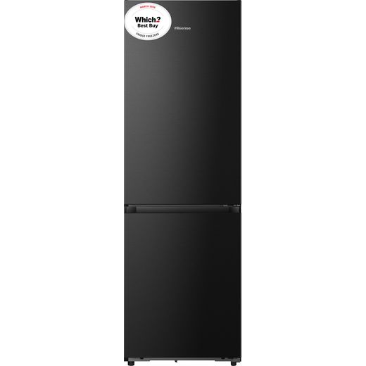 Hisense KitchenFit Eclipse Series RB5K330GSFC 186cm 60/40 Total No Frost Fridge Freezer - Black / Stainless Steel - Front shot which award